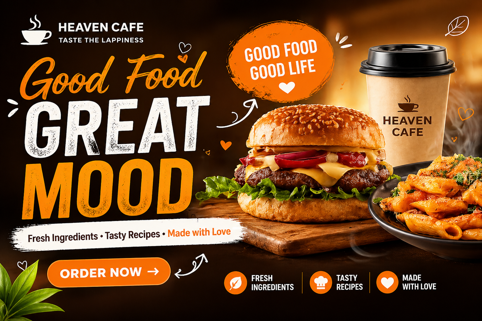 Heaven Cafe website preview